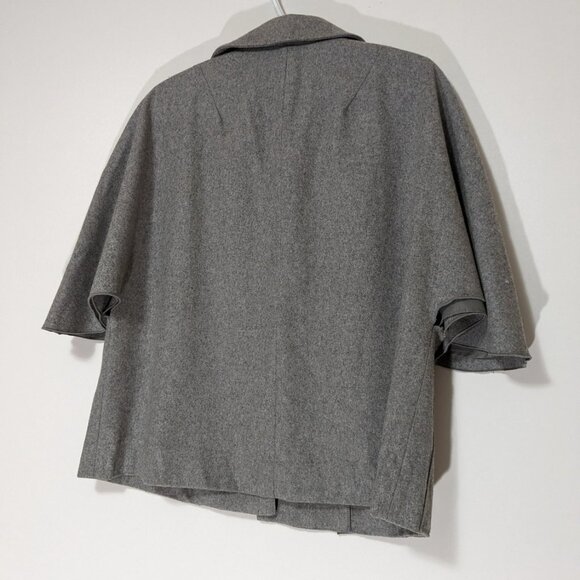 *3/$10* Harve Benard Wool Cape Blazer Grey VINTAGE One Size - Picture 3 of 3